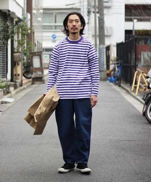 Armor lux（アルモーリュックス）の「ARMOR LUX×JS / アルモーリュクス別注 : ロングスリーブTee #（Tシャツ/カットソー・メンズ・パープル/レッド/イエロー/ブルー系その他/ブラック・MEDIUM/LARGE/SMALL）」の20枚目の写真