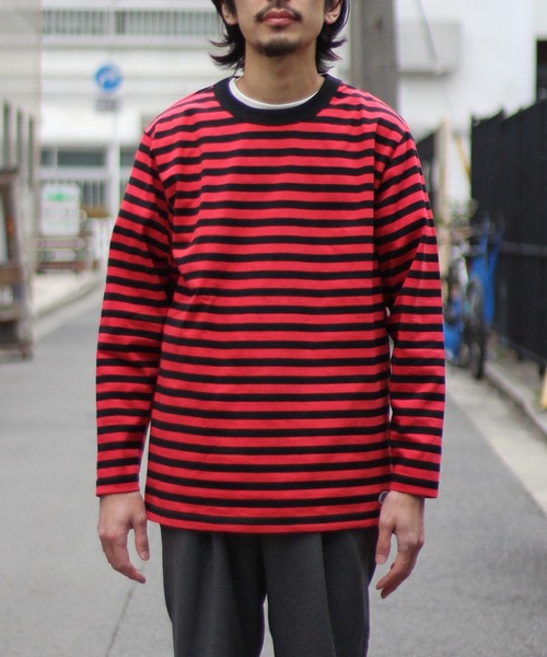 Armor lux（アルモーリュックス）の「ARMOR LUX×JS / アルモーリュクス別注 : ロングスリーブTee #（Tシャツ/カットソー・メンズ・パープル/レッド/イエロー/ブルー系その他/ブラック・MEDIUM/LARGE/SMALL）」の22枚目の写真