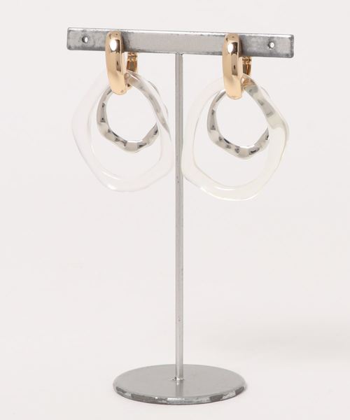 LOWRYS FARM（ローリーズファーム）の「シンプルマルチＷＡＹイヤリング　840909（イヤリング・レディース・ブラウン/アイボリー/クリア・FREE）」の3枚目の写真