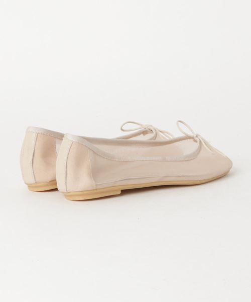 flower(フラワー)の「シースルーバレーシューズ(バレエシューズ・レディース・ブラック/アイボリー・8/7/6)」の4枚目の写真