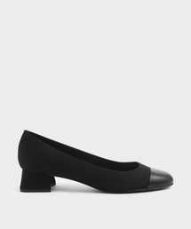 CHARLES & KEITH | メタルアクセントカバード ブロックヒールパンプス / Metal Accented Curved Block Heel Pumps(パンプス)