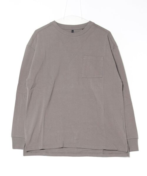 おしゃれスタ（オシャレスタ）の「ビッグシルエットクルーネックTシャツ(IR) オーバーサイズ メンズ レディース（Tシャツ/カットソー・メンズ・ホワイト/ベージュ/ブラック/パープル/パープル系その他/サックスブルー/サンドベージュ/グリーン/チャコールグレー・M/L/XL）」の4枚目の写真