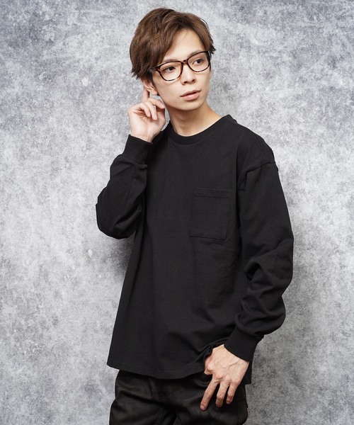 おしゃれスタ（オシャレスタ）の「ビッグシルエットクルーネックTシャツ(IR) オーバーサイズ メンズ レディース（Tシャツ/カットソー・メンズ・ホワイト/ベージュ/ブラック/パープル/パープル系その他/サックスブルー/サンドベージュ/グリーン/チャコールグレー・M/L/XL）」の3枚目の写真