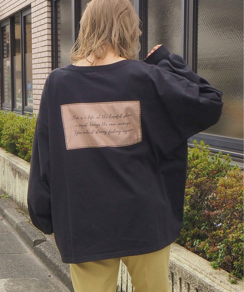 tiptop(ティップトップ)の「【ZOZO限定アイテム】後ろボックスロゴビッグロンT(Tシャツ/カットソー)」|ブラック
