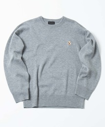 【BUCCA 44】ブルドッグ刺繍クルーネックニット