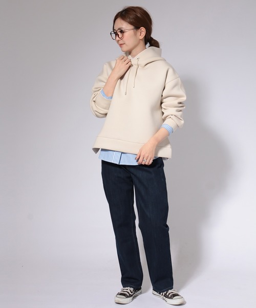 AMERICAN HOLIC（アメリカンホリック）の「スタンドカラーBIGシャツ【WEB限定】＊（シャツ/ブラウス・レディース・オフホワイト/ホワイト系その他7/ベージュ/ネイビー/サックスブルー/ブルー系その他7/ピンク/マルチ・M/L）」の11枚目の写真