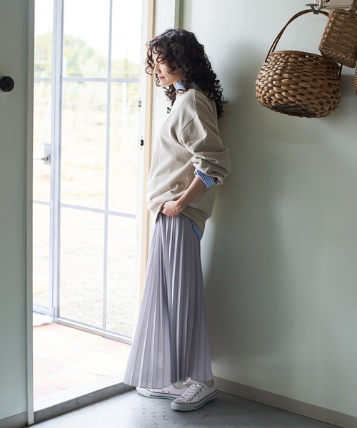 AMERICAN HOLIC（アメリカンホリック）の「スタンドカラーBIGシャツ【WEB限定】＊（シャツ/ブラウス・レディース・オフホワイト/ホワイト系その他7/ベージュ/ネイビー/サックスブルー/ブルー系その他7/ピンク/マルチ・M/L）」の22枚目の写真