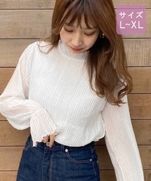 apres jour | 【大きいサイズ】プリーツシフォンハイネックブラウス【ZOZOTOWN限定アイテム】(シャツ/ブラウス)