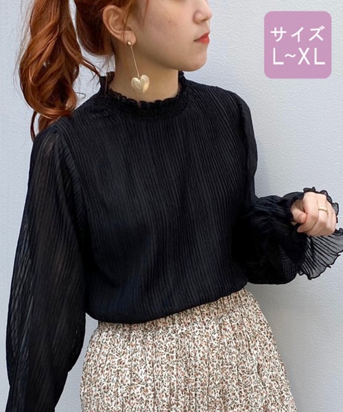 apres jour（アプレジュール）の「【大きいサイズ】プリーツシフォンハイネックブラウス【ZOZOTOWN限定アイテム】（シャツ/ブラウス・レディース・オフホワイト/アイボリー/ブラック・X-LARGE）」の22枚目の写真