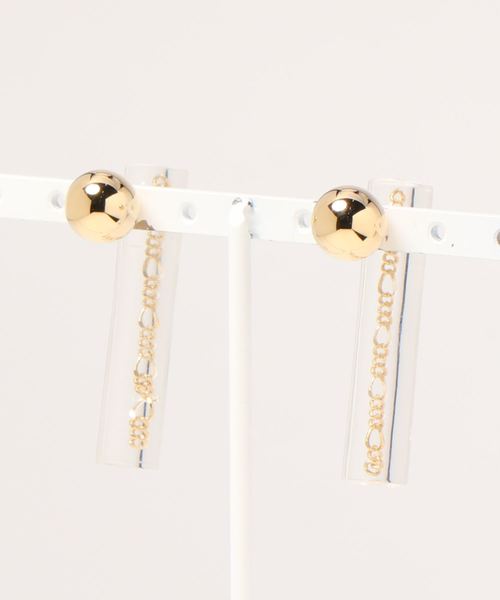 Casselini（キャセリーニ）の「Casselini（キャセリーニ）アクリル封入ピアス（ネックレス・レディース・ゴールド/その他2/その他7・FREE）」の4枚目の写真