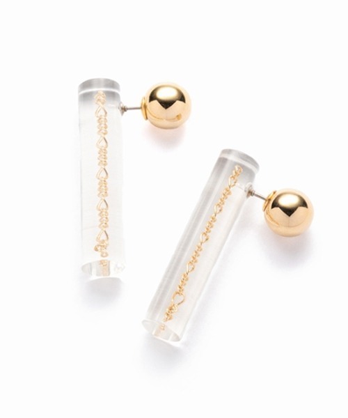 Casselini（キャセリーニ）の「Casselini（キャセリーニ）アクリル封入ピアス（ネックレス・レディース・ゴールド/その他2/その他7・FREE）」の2枚目の写真