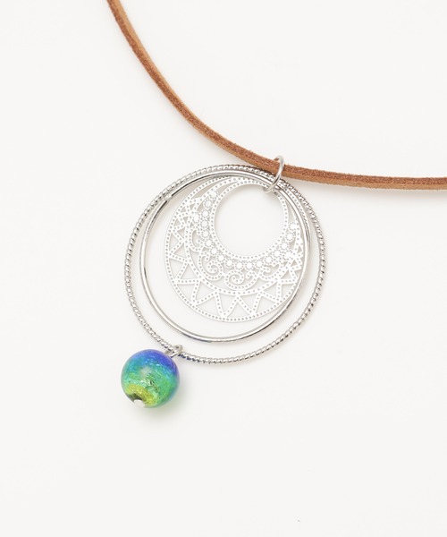 チャイハネ（チャイハネ）の「【チャイハネ】蓄光ほたる玉ラウンドフレームネックレス（ネックレス・レディース・パープル/オレンジ/ブルー/グリーン・FREE）」の18枚目の写真