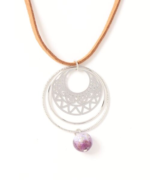 チャイハネ（チャイハネ）の「【チャイハネ】蓄光ほたる玉ラウンドフレームネックレス（ネックレス・レディース・パープル/オレンジ/ブルー/グリーン・FREE）」の16枚目の写真