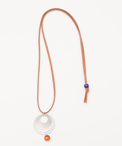 チャイハネ（チャイハネ）の「【チャイハネ】蓄光ほたる玉ラウンドフレームネックレス（ネックレス・レディース・パープル/オレンジ/ブルー/グリーン・FREE）」の6枚目の写真