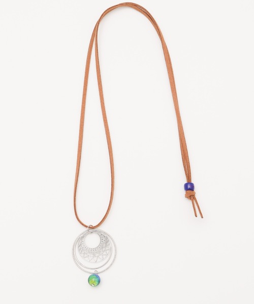 チャイハネ（チャイハネ）の「【チャイハネ】蓄光ほたる玉ラウンドフレームネックレス（ネックレス・レディース・パープル/オレンジ/ブルー/グリーン・FREE）」の8枚目の写真