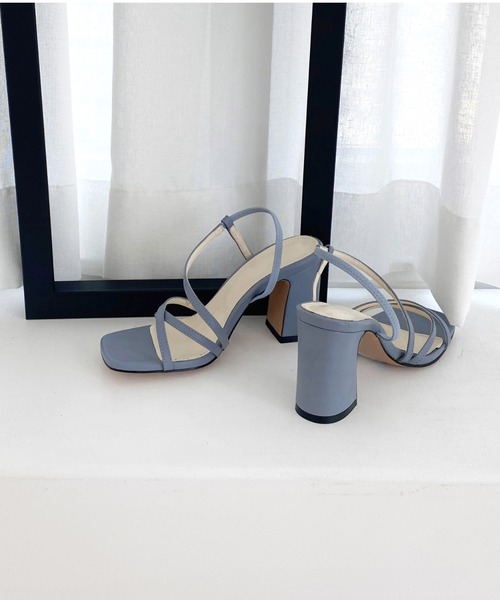 by muni:r（バイ ムニール）の「クロスストラップ バンディング　ヒール　サンダル（サンダル・レディース・ホワイト/ブラック/ブルー・23.0cm/24.0cm/25.0cm/23.5cm/22.5cm/24.5cm）」の11枚目の写真