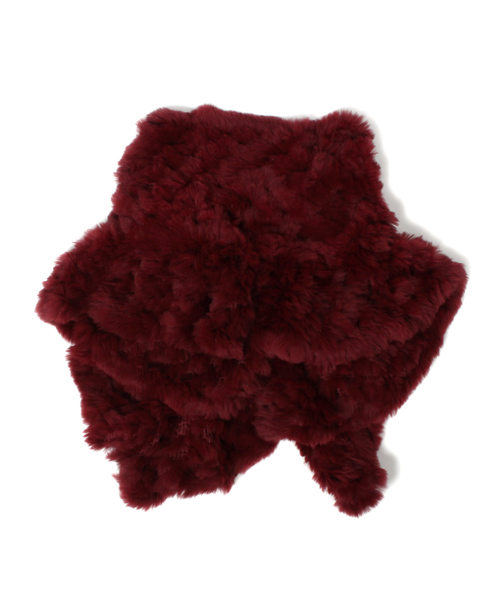 GRACE CONTINENTAL（グレースコンチネンタル）の「ラビットフリルストール（ストール/ショール・レディース・キナリ/ブラック/グレー/ボルドー・FREE）」の8枚目の写真