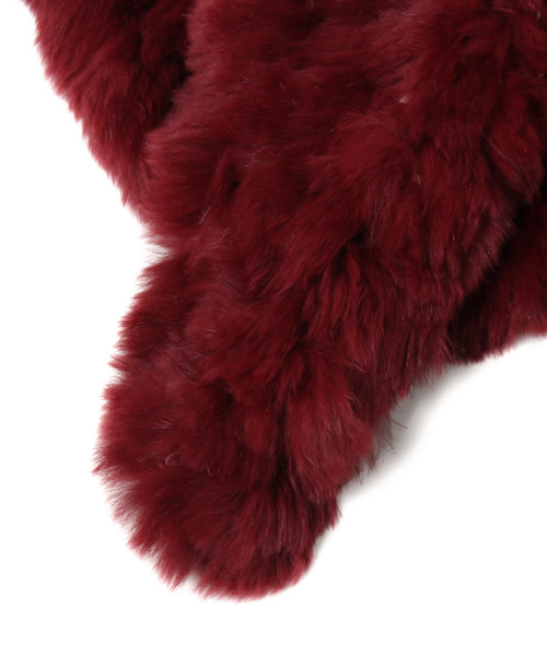 GRACE CONTINENTAL（グレースコンチネンタル）の「ラビットフリルストール（ストール/ショール・レディース・キナリ/ブラック/グレー/ボルドー・FREE）」の7枚目の写真