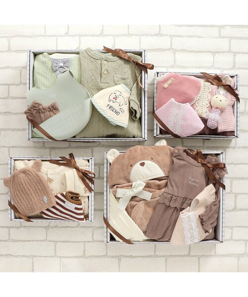 apres les cours（アプレレクール）の「■ベビーアニマルバスポンチョ（おくるみ・キッズ・アイボリー/ピンク/ベージュ・FREE）」の6枚目の写真