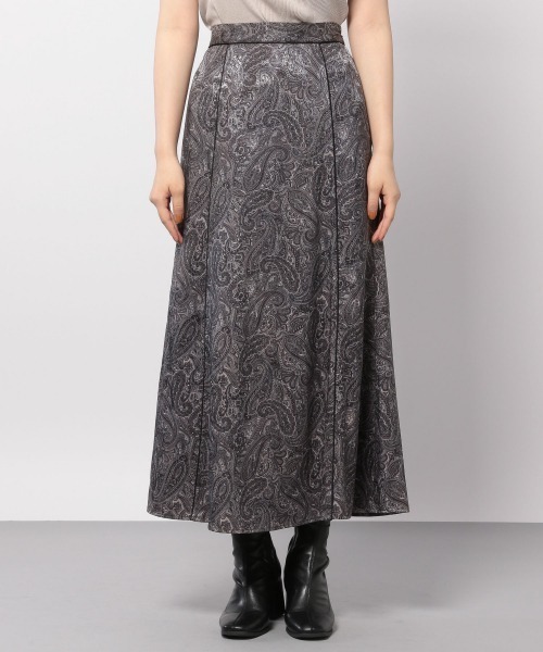 PAGEBOY（ページボーイ）の「ジャガードペイズリーセミフレアスカート（スカート・レディース・ブラック/ライラック・FREE）」の11枚目の写真