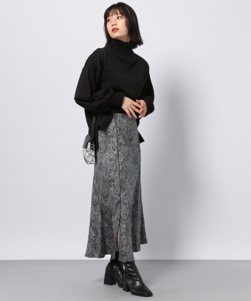 PAGEBOY（ページボーイ）の「ジャガードペイズリーセミフレアスカート（スカート・レディース・ブラック/ライラック・FREE）」の19枚目の写真