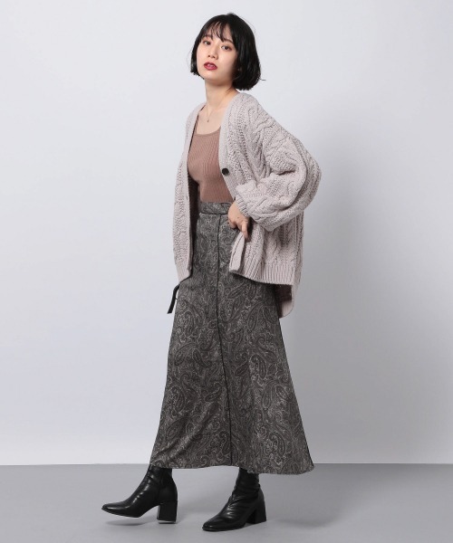 PAGEBOY（ページボーイ）の「ジャガードペイズリーセミフレアスカート（スカート・レディース・ブラック/ライラック・FREE）」の21枚目の写真