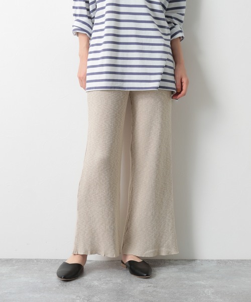 LAKOLE(ラコレ)の「コットンスラブチャンキーリブパンツ / LAKOLE(その他パンツ・レディース・ブラック/ライトベージュ/ブラウン系その他・SMALL/MEDIUM)」の3枚目の写真