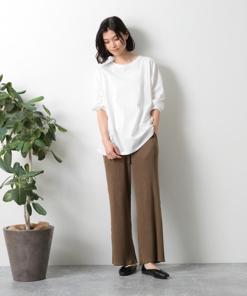 LAKOLE(ラコレ)の「コットンスラブチャンキーリブパンツ / LAKOLE(その他パンツ・レディース・ブラック/ライトベージュ/ブラウン系その他・SMALL/MEDIUM)」の8枚目の写真