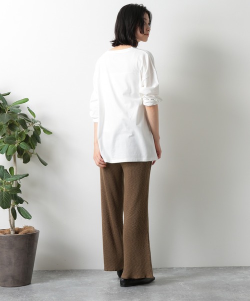 LAKOLE(ラコレ)の「コットンスラブチャンキーリブパンツ / LAKOLE(その他パンツ・レディース・ブラック/ライトベージュ/ブラウン系その他・SMALL/MEDIUM)」の9枚目の写真