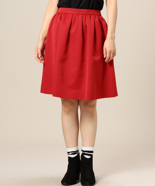 BEAUTY&YOUTH UNITED ARROWS（ビューティーアンドユースユナイテッドアローズ）の「BYSF グログランギャザータックフレアスカート◆（スカート・レディース・オフホワイト/レッド/ネイビー・フリー）」の8枚目の写真
