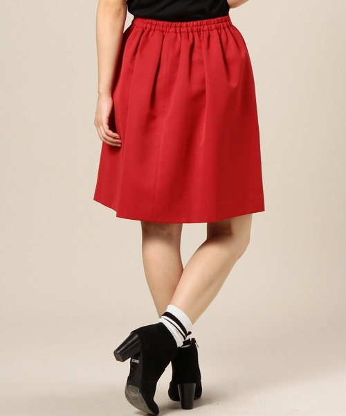 BEAUTY&YOUTH UNITED ARROWS（ビューティーアンドユースユナイテッドアローズ）の「BYSF グログランギャザータックフレアスカート◆（スカート・レディース・オフホワイト/レッド/ネイビー・フリー）」の4枚目の写真