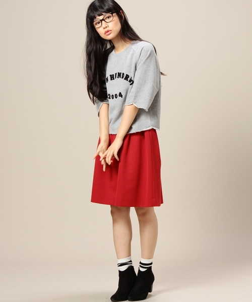 BEAUTY&YOUTH UNITED ARROWS（ビューティーアンドユースユナイテッドアローズ）の「BYSF グログランギャザータックフレアスカート◆（スカート・レディース・オフホワイト/レッド/ネイビー・フリー）」の7枚目の写真