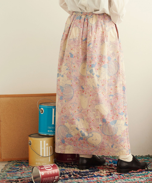 スカート l'atelier du savon l'atelier du savon（アトリエドサボン）の「手仕事刺繍