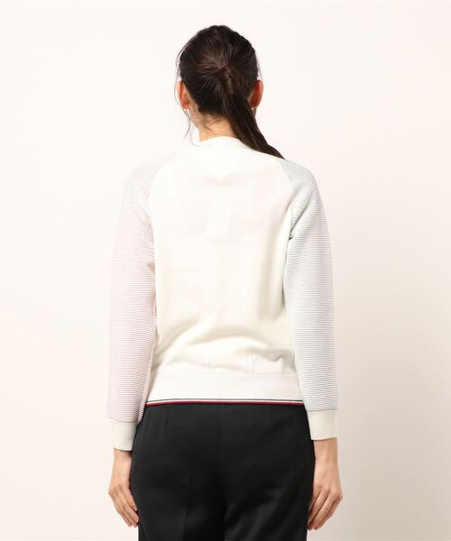 TOMMY HILFIGER GOLF（トミー ヒルフィガー ゴルフ）の「[トミー ヒルフィガー ゴルフ] レディース スポーティー クルーネックニット　（ニット/セーター・レディース・ホワイト/ブラック・LL/S）」の4枚目の写真
