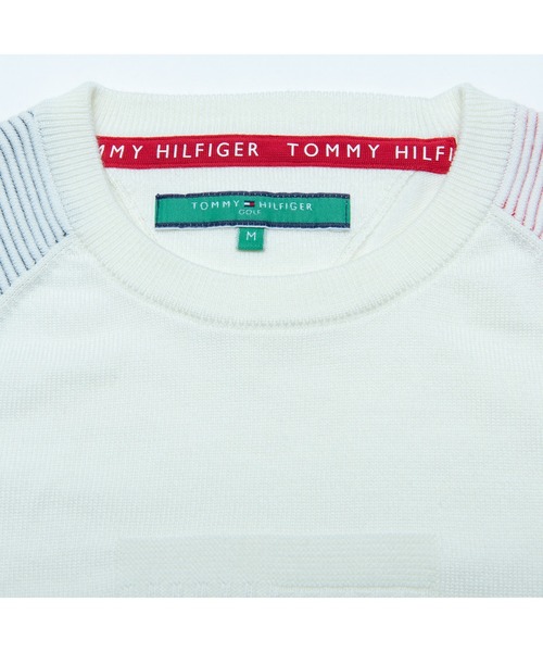 TOMMY HILFIGER GOLF（トミー ヒルフィガー ゴルフ）の「[トミー ヒルフィガー ゴルフ] レディース スポーティー クルーネックニット　（ニット/セーター・レディース・ホワイト/ブラック・LL/S）」の8枚目の写真