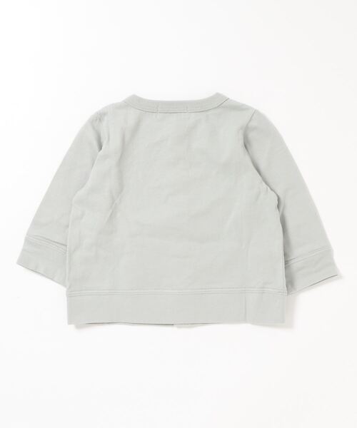 quoti use fith（クゥオティ　ユース　フィス）の「天竺 長袖 カーディガン（カーディガン/ボレロ・キッズ・ミント/ブラウン/ブラック・80/90/130/100/110/120）」の4枚目の写真