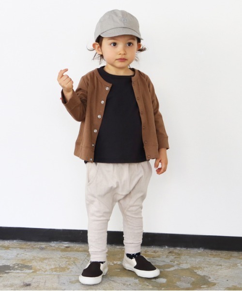 quoti use fith（クゥオティ　ユース　フィス）の「天竺 長袖 カーディガン（カーディガン/ボレロ・キッズ・ミント/ブラウン/ブラック・80/90/130/100/110/120）」の11枚目の写真