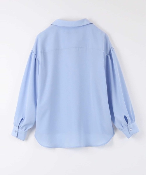 HONEYSUCKLE ROSE（ハニーサックルローズ）の「【HONEYSUCKLE ROSE】スキッパー長袖シャツ（シャツ/ブラウス・レディース・ホワイト/ネイビー/ブルー・M/L）」の13枚目の写真