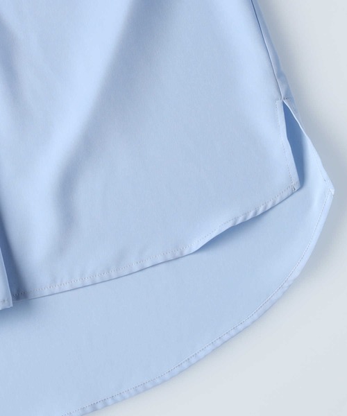 HONEYSUCKLE ROSE（ハニーサックルローズ）の「【HONEYSUCKLE ROSE】スキッパー長袖シャツ（シャツ/ブラウス・レディース・ホワイト/ネイビー/ブルー・M/L）」の6枚目の写真