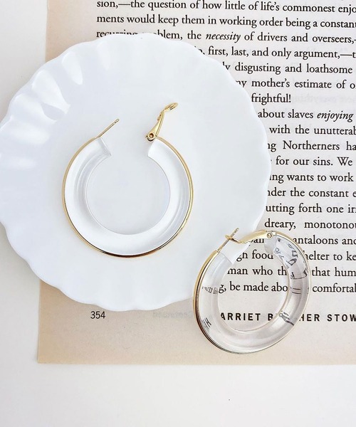 BROTHERHOOD（ブラザーフッド）の「【earyear】モダンエレガントピアス（ピアス（両耳用）・レディース・A/ゴールド/D/B/E/C/F・FREE）」の4枚目の写真