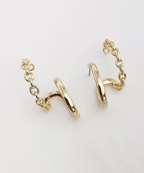 BROTHERHOOD（ブラザーフッド）の「【earyear】モダンエレガントピアス（ピアス（両耳用）・レディース・A/ゴールド/D/B/E/C/F・FREE）」の6枚目の写真