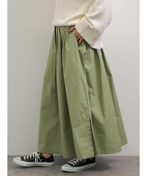 AMERICAN HOLIC(アメリカンホリック)の「サイドスリットタックフレアスカート *(スカート・レディース・イエロー/カーキ/ラベンダー/ホワイト系その他6・FREE)」の7枚目の写真