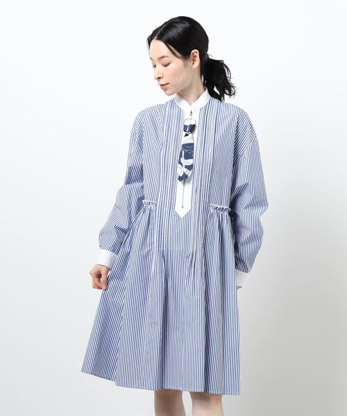セール コットンポプリン ストライプシャツワンピース シャツワンピース 19 70 ナインティーンセブンティ のファッション通販 Zozotown