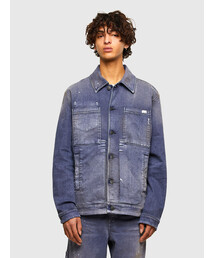 DIESEL | メンズ ジャケット デニムジャケット ワークジャケット オーバーダイ ベルベット(デニムジャケット)