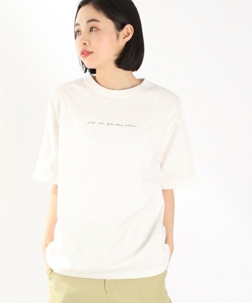 LOWRYS FARM（ローリーズファーム）の「フォトプリントＴＥＥＳＳ　938877（Tシャツ/カットソー・レディース・ホワイト/グレー/オフホワイト・FREE）」の11枚目の写真