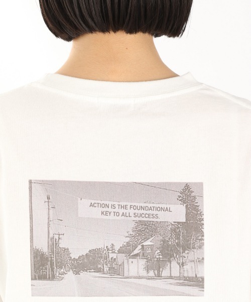 LOWRYS FARM（ローリーズファーム）の「フォトプリントＴＥＥＳＳ　938877（Tシャツ/カットソー・レディース・ホワイト/グレー/オフホワイト・FREE）」の7枚目の写真