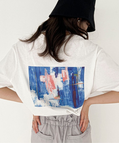 EPIMI E'PIMMY（エピミエピミー）の「【ユニセックス】ニュアンスアートT（Tシャツ/カットソー・レディース・ホワイト/ブラック/オフホワイト/ミント・MEDIUM）」の2枚目の写真