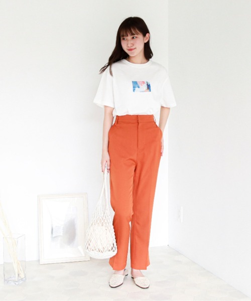 EPIMI E'PIMMY（エピミエピミー）の「【ユニセックス】ニュアンスアートT（Tシャツ/カットソー・レディース・ホワイト/ブラック/オフホワイト/ミント・MEDIUM）」の5枚目の写真