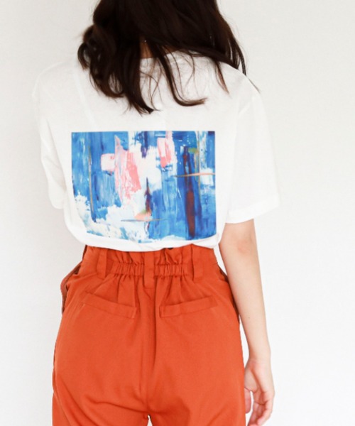 EPIMI E'PIMMY（エピミエピミー）の「【ユニセックス】ニュアンスアートT（Tシャツ/カットソー・レディース・ホワイト/ブラック/オフホワイト/ミント・MEDIUM）」の7枚目の写真