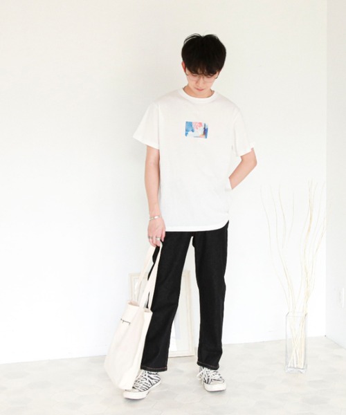 EPIMI E'PIMMY（エピミエピミー）の「【ユニセックス】ニュアンスアートT（Tシャツ/カットソー・レディース・ホワイト/ブラック/オフホワイト/ミント・MEDIUM）」の8枚目の写真